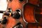 Decorative 10 Bottle Wooden Cello Shaped Wine Rack 53 Inch Floor Violin